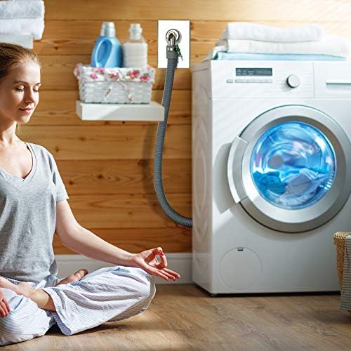 Drain Hose Extension Pipe Kit, 2m/6.6ft Dishwasher Drain Hose Waste Pipe Extension Kit, Washing Machine Drain Hoses Extension for Washing Machine Washer Dryer Dishwasher with Clips  U Shape Bracket