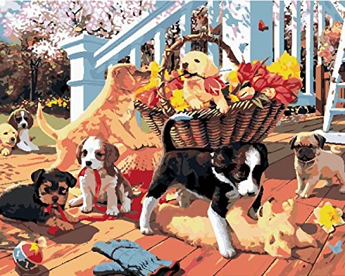 Peinture au diamant 5D kit complet de chiots : le cadeau d'anniversaire artisanal idéal