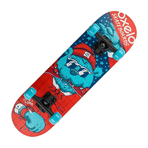 Image of OXELO PLAY 3 BEAR SKATEBOARD - BLUE