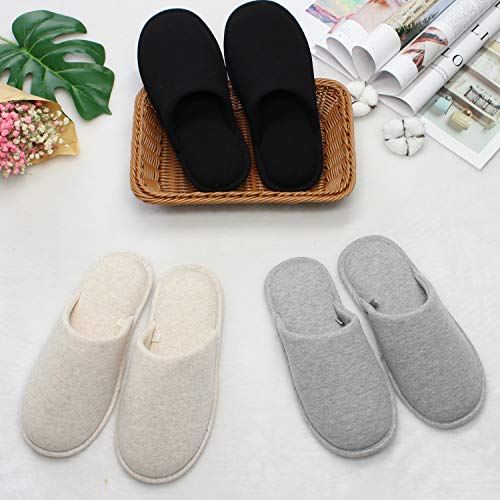 ofoot Heren biologisch katoenen gezellige binnenslippers, traagschuim huis plat, wasbare instapschoenen voor thuis - Image 7