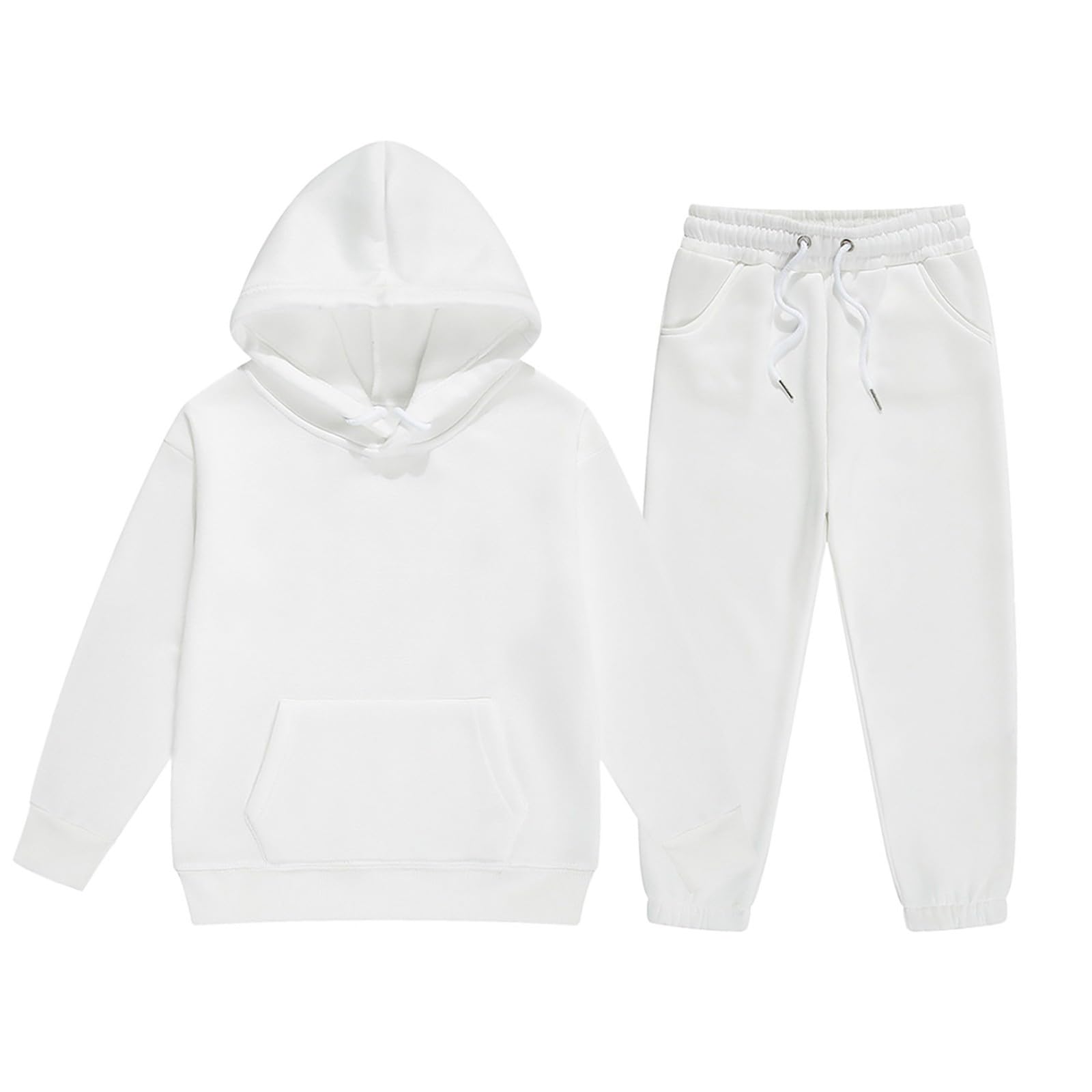 Conjunto de 2 piezas con capucha para niños y niñas, sudadera con capucha, chándal informal, para la escuela