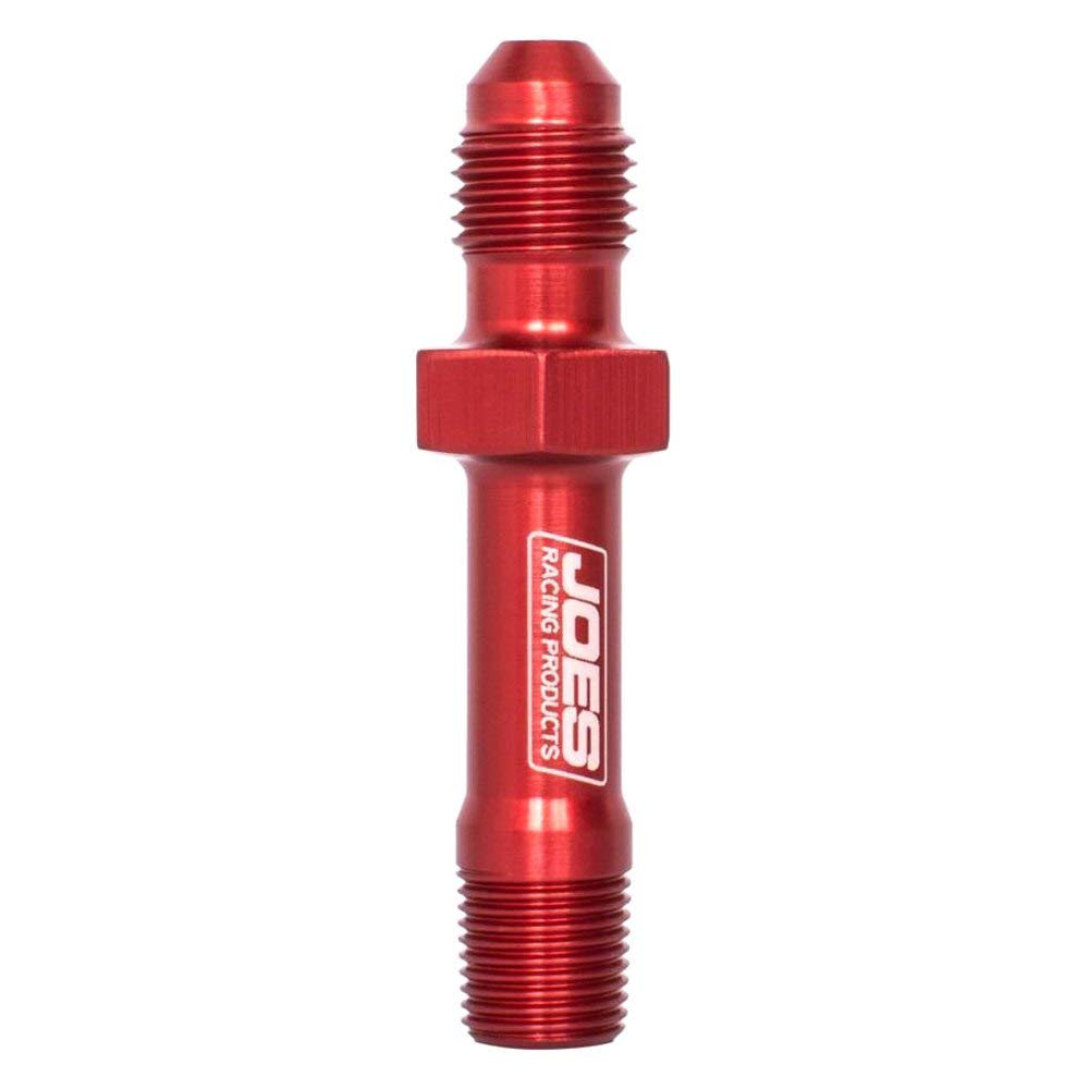 AN to NPT Oil Pressure Fitting by Joes Racing – 4 AN to 1/8 in NPT, Aluminum, Black, Model 42800