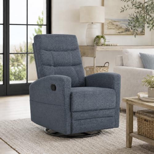 Image of Dream On Me Chatham Deluxe Nursery Glider Recliner, Amazon Exclusive, Blue Fog