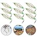 BESPORTBLE Luminous Bead Spring Fish Bait 36Pcs Carbon Steel Carp Fishing Feeder Cage - Olive-Shaped Design with Luminous Beads for Effective Baiting