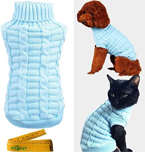 Knitted Braid Plait Turtleneck Sweater Knitwear Outerwear for Dogs & Cats
