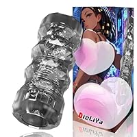 Masturbieren für Männer,Taschenmuschi Masturbator für Männer Pocket Pussy,kompakt Vagina Tragbare 3D Masturbatoren,Erotik sex spielzeug für die männer solo (Schwarz Transparent)