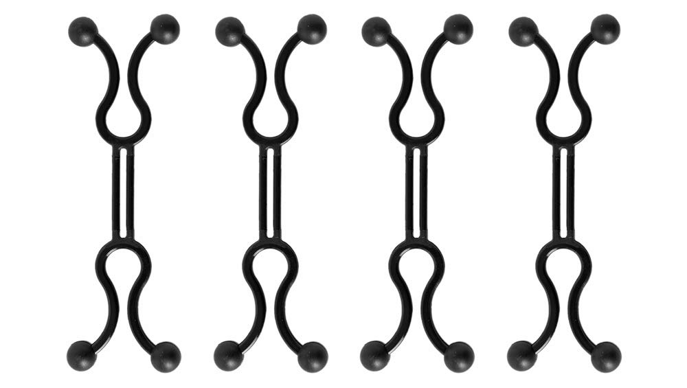 Tether Tools JerkStopper In-Line Cable Support (4 Pack) - 2cm, Black