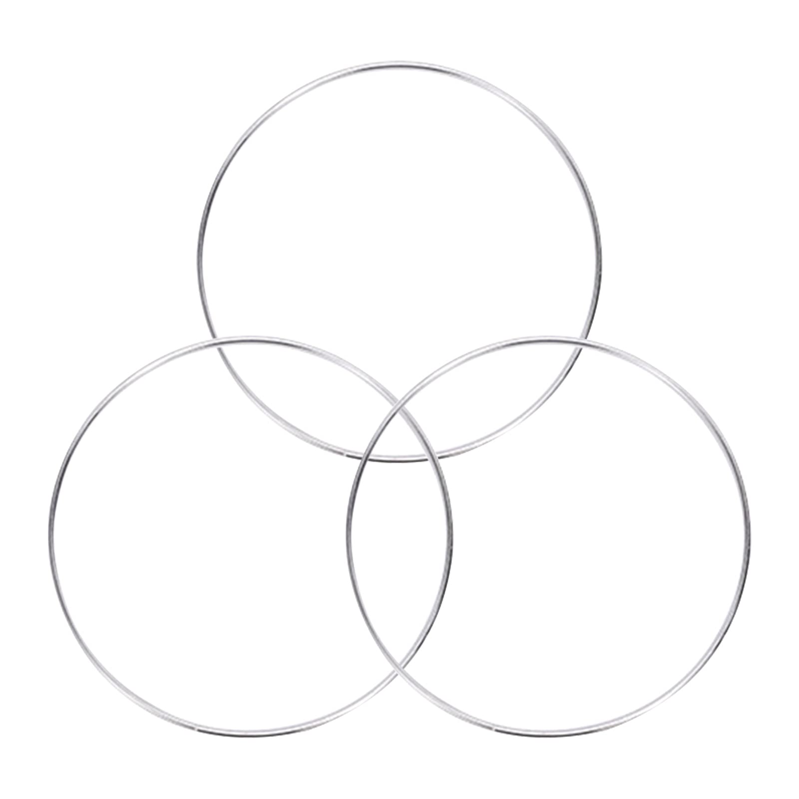 3 Pack 10inch Metal Floral Hoop Wreath Macrame Hoop Rings for DIY Wedding Wreath Decor, Dream Catcher and Macrame Wall Hanging Crafts, Chrismas Wreath Making (Silver)