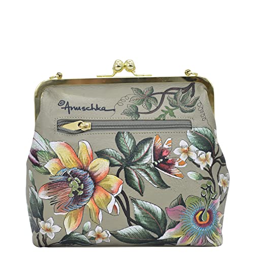 Anuschka Women’s Hand Painted Genuine Painted Leather Medium Frame Crossbody2