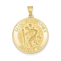Algopix Similar Product 20 - 14k Saint Christopher Medal Pendant