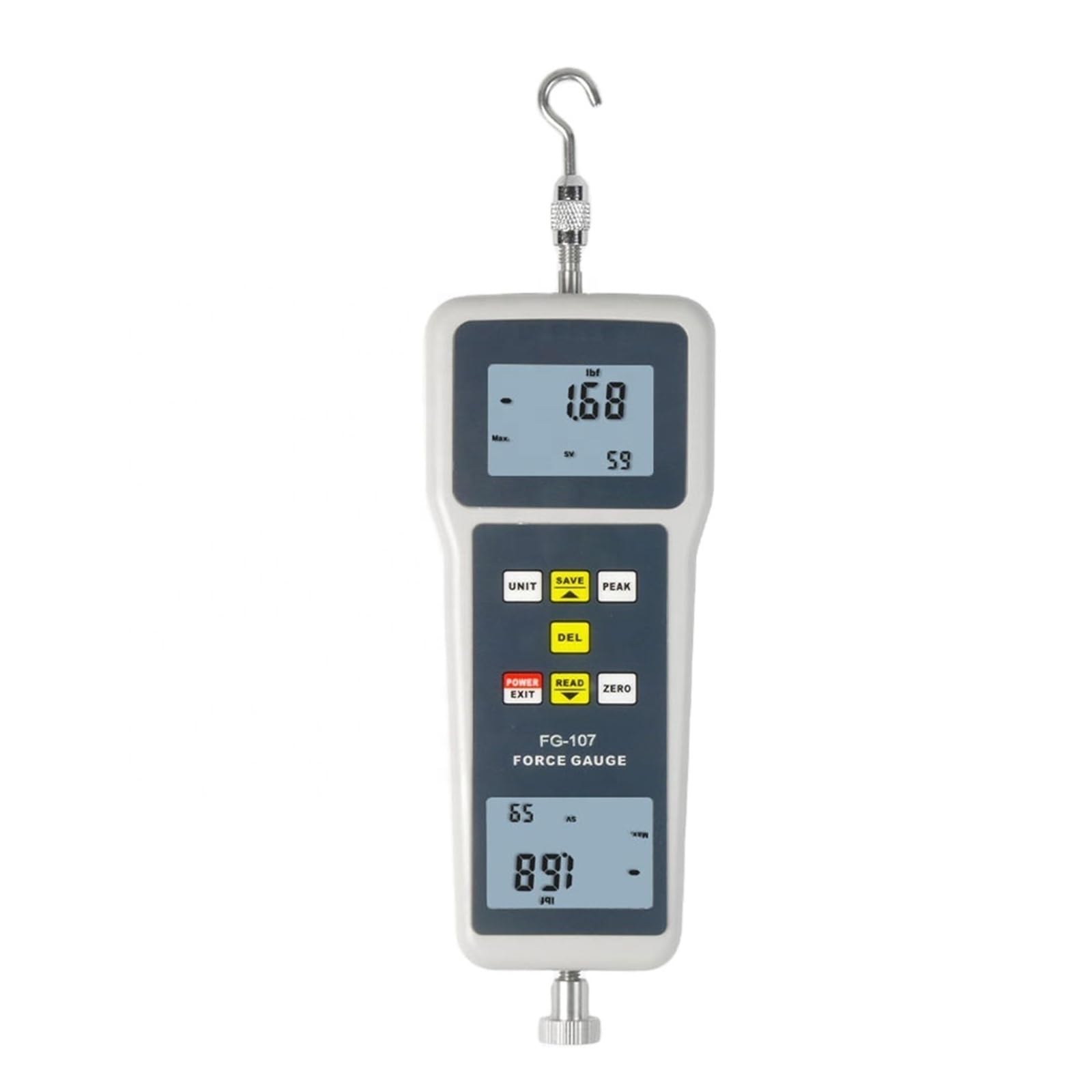 Misuratore di forza digitale di spinta e trazione con display LCD FG-107 Dinamometro portatile 1K-100K for elettronica, ferramenta edile Opzioni unità multiple(FG-107-100K)