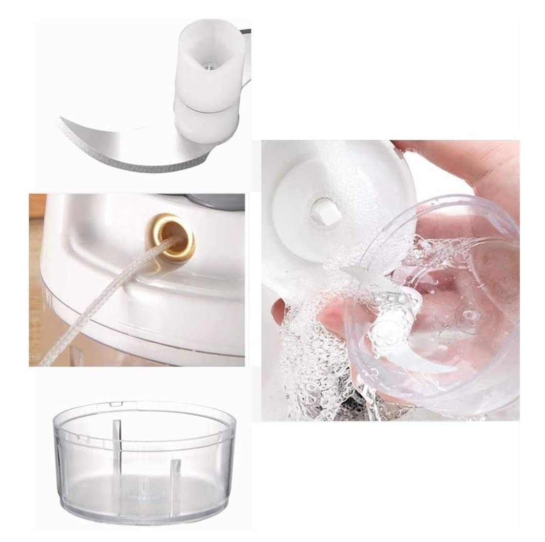 Knoblauch Helfer Manueller Knoblauchzerkleinerer, Tragbarer Fleischwolf Mit Handzug, Für Gemüse, Nüsse, Chili Küchen Kochen(B)