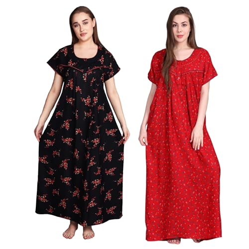 Image of Women's Alpine Floral Print Maxi Night Gown