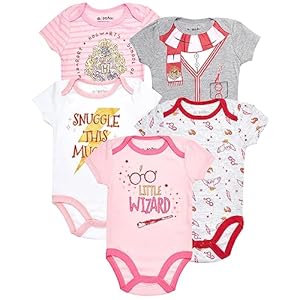 Harry Potter Baby Girls Bodysuit 5-Pack Baby Clothes Baby Gifts – Baby Bodysuit Multipack