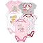 5 Pack Pink/Grey/Red