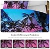 BlessLiving Queen Beach Comforter Set with Palm Trees Tropical Bedding Hawaiian Sunset Bedspreads 3 Piece Beach Themed Bedding Sets (Full/Queen Size, Purple and Blue) #4