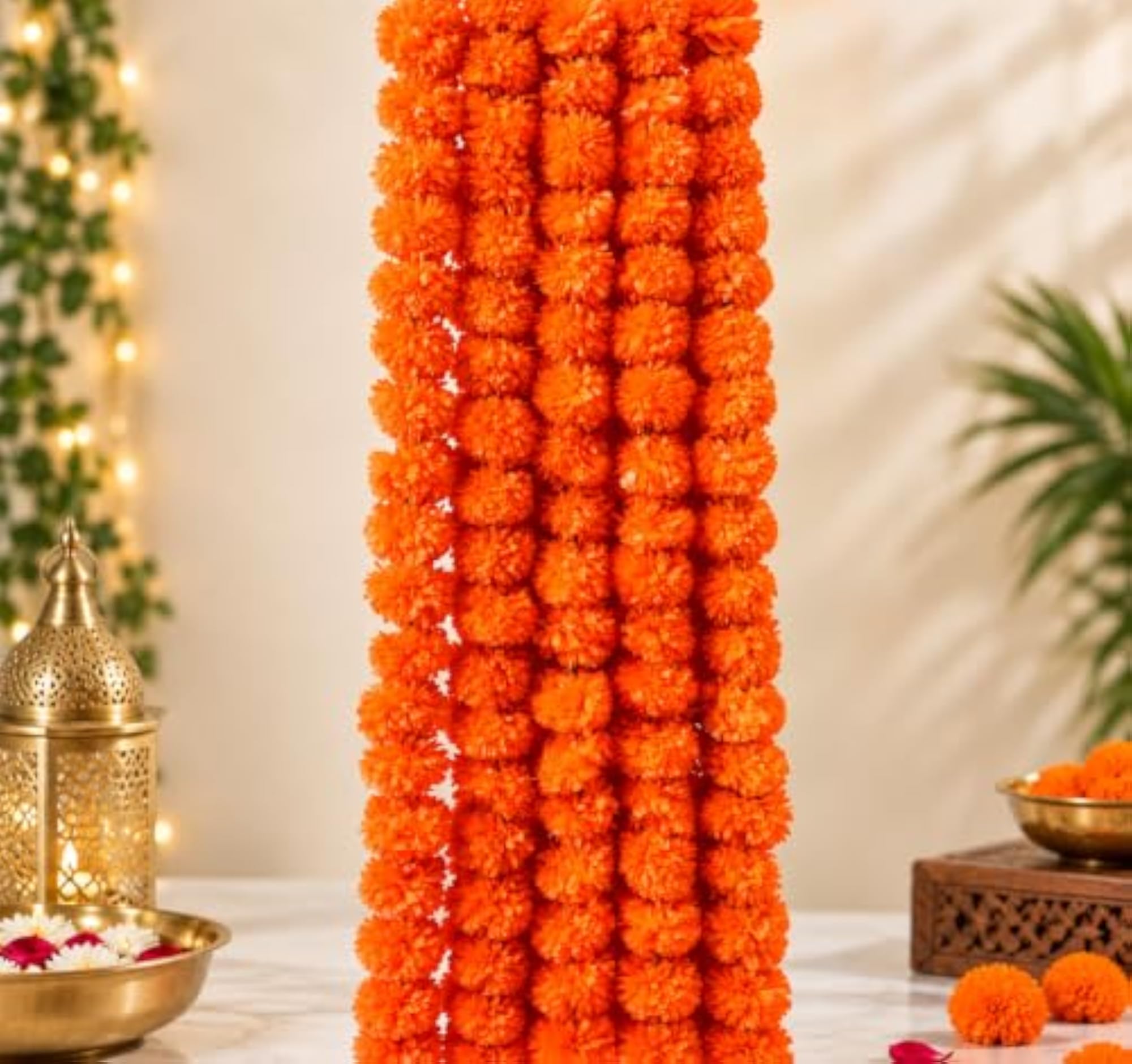 Artificial Marigold Flower Garlands for Home Decor