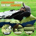 Myxslop Camping Sleeping Pad, Self Inflating Sleeping Pad with Pillow Built-in Foot Pump Portable Inflatable Sleeping Pads Compact for Outdoor Camping, Backpacking, Hiking, Tents