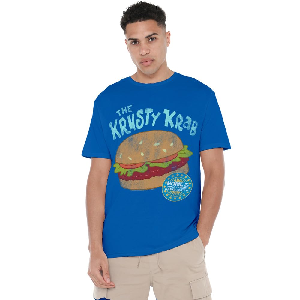 Spongebob Royal Blue Krusty Krab T-Shirt XXL