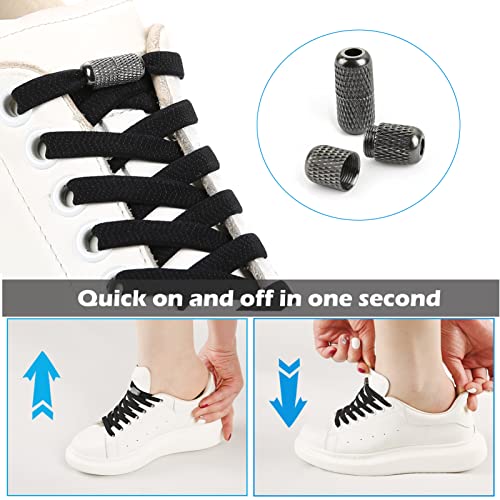 Image of ZHENTOR Elastic Shoe Laces, Elastic No Tie Shoelaces for Sneakers, One Size Fits All Adults and Kids Shoes