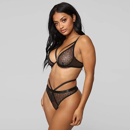 Miniatura 9 de Women Push Up Bras Set 2 Piece Sexy Bra and Panty Sets Plus Size Babydolls Underwear with Garter Belts