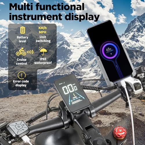 Doppelter Motor 190/95 N.m E Bike elektrofahrräder Herren Damen, Ebike 48V 20Ah Akku bis 120km, 26x4 Zoll Electric Bike 7-Gang Getriebe mit LCD-Display Vollfederung E Fahrrad – Bild 6