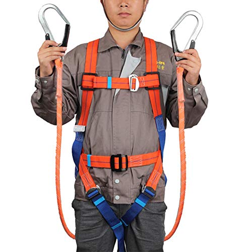 Preisvergleich Produktbild Fallschutz-Set Absturzsicherung Vollkörper Auffanggurt Fallschutz Geschirr Safety Dachdeckerset Fallsicherung Schutzausrüstung mit Vollkörper Auffanggurt mit Brustschlaufen