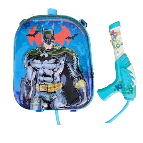 PoPo Toys Holi Pressure Pichkari with Batman Bag Tank- 4 LTR, with Free Balloons, Gulal and Surprise Holi Gift | Multicolor| Large