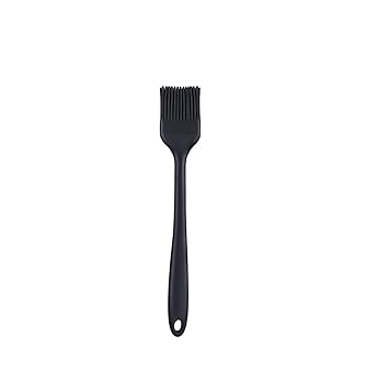P-Plus International Silicone Non-Stick Heat Resistant Kitchen Utensil| Silicone Basting Brush 21cm |Pack of 1 Black