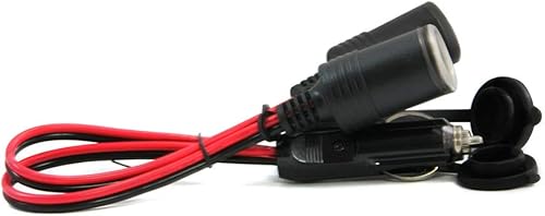 Miniatura 7 de Cable de extensión de encendedor de cigarrillos de 12 V de 2 vías, adaptador divisor de encendedor de cigarrillos de 1 a 2 enchufes, adaptador de
