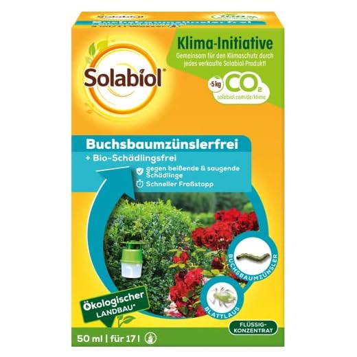 Solabiol Buchsbaumzünslerfrei, biologisches Spezial-Spritzmittel gegen den Buchsbaumzünsler, 50ml Konzentrat