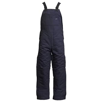 LAPCO BIFRNYDK-2XL TL 12-Ounce Duck Flame Resistant Insulated Bib Overall, Navy