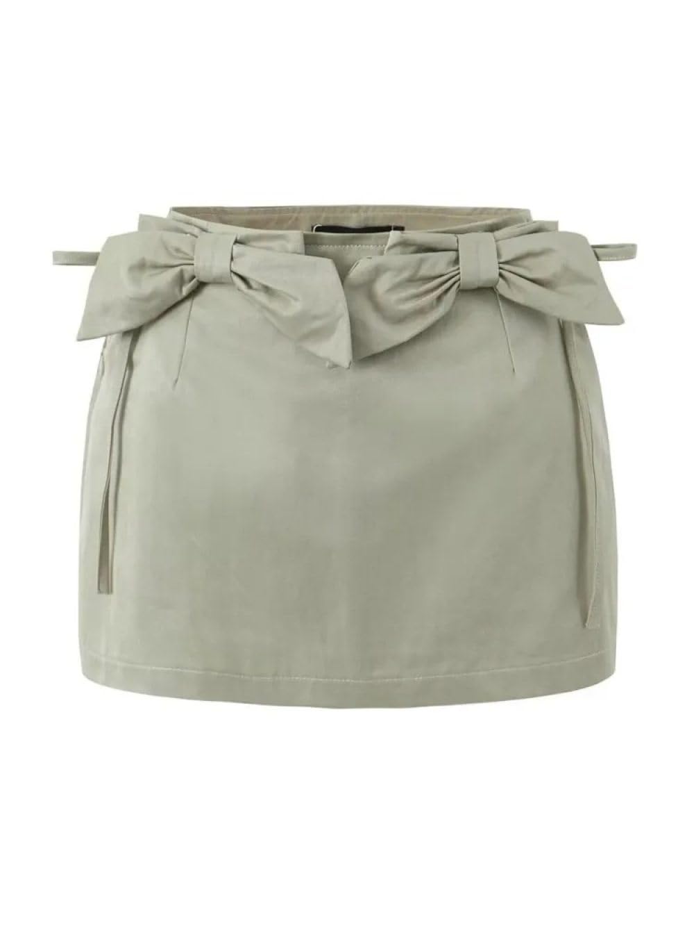 Falda Corta De Mujer - Minifalda Elegante De Verano para Mujer, Falda con Cordones En El Lateral, Falda A La Cadera, Lazos Dobles, Pantalones Informales Calados para Mujer