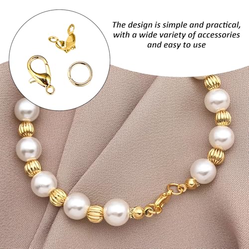 IDNVFY 2 Kisten Mit Zubehör Und 1 Stück Edelstahl -Pinzetten, Halskette -Anschlussschnalle, Armband Schließschnalle, DIY -Zubehörzubehör.