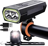 VICTAGEN Bike Light Front Back: LED Bike Headlight 10 Modes Super Bright Rechargeable Powerbank Safety Bicycle Lights for Night Riding Road MTB Y17