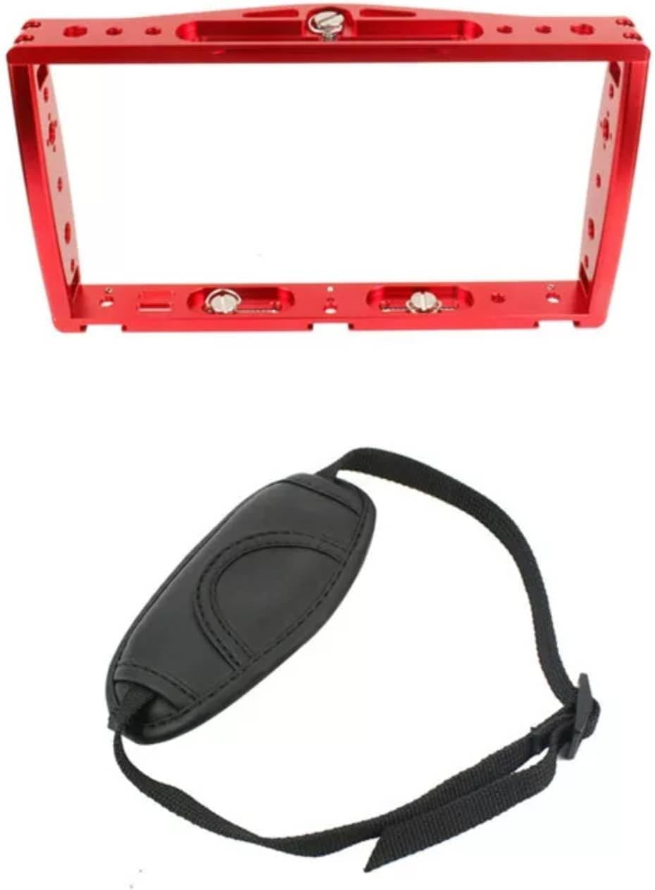 Camera Support Bracket Sports Cam Cage Holder Aluminum Alloy Handheld Vlog Frame Multi Device Compatibility Quick Setup for Videography Action Filming, Red, Style to 13