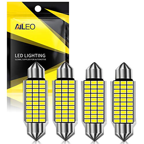 AILEO DE3425 DE3423 C5W LED Bulbs 39mm White 6000K Super Bright Chipsets 6411 6413 6423 LED Festoon Canbus Error Free for Car Interior Light Replacement(Pack of 4)
