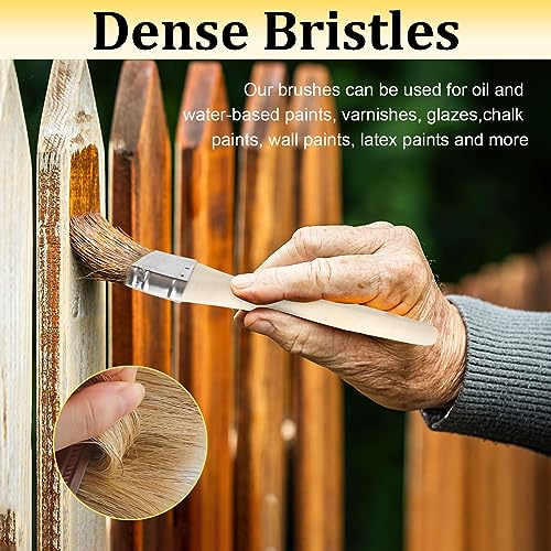 Multipurpose Paint Brush, 2 pcs Large Fence Paint Brush 4.9 inch, 3.9 inch, Thick Masonry Painting Brushes for Varnishing, Staining, Wood, Wall, Shed, Decking, Furniture 2 Multipurpose Paint Brush, 2 pcs Large Fence Paint Brush 4.9 inch, 3.9 inch, Thick Masonry Painting Brushes for Varnishing, Staining, Wood, Wall, Shed, Decking, Furniture - Image 2