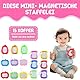 QITIXI:OU 15 Stück Mini Magnettafel Kinder Set, Magnetische Doodle Board(6 Farben + Apfel/Birne/Normal Design), Lernspielzeug-Schlüsselanhänger für Kinder, Kindergeburtstag gastgeschenke