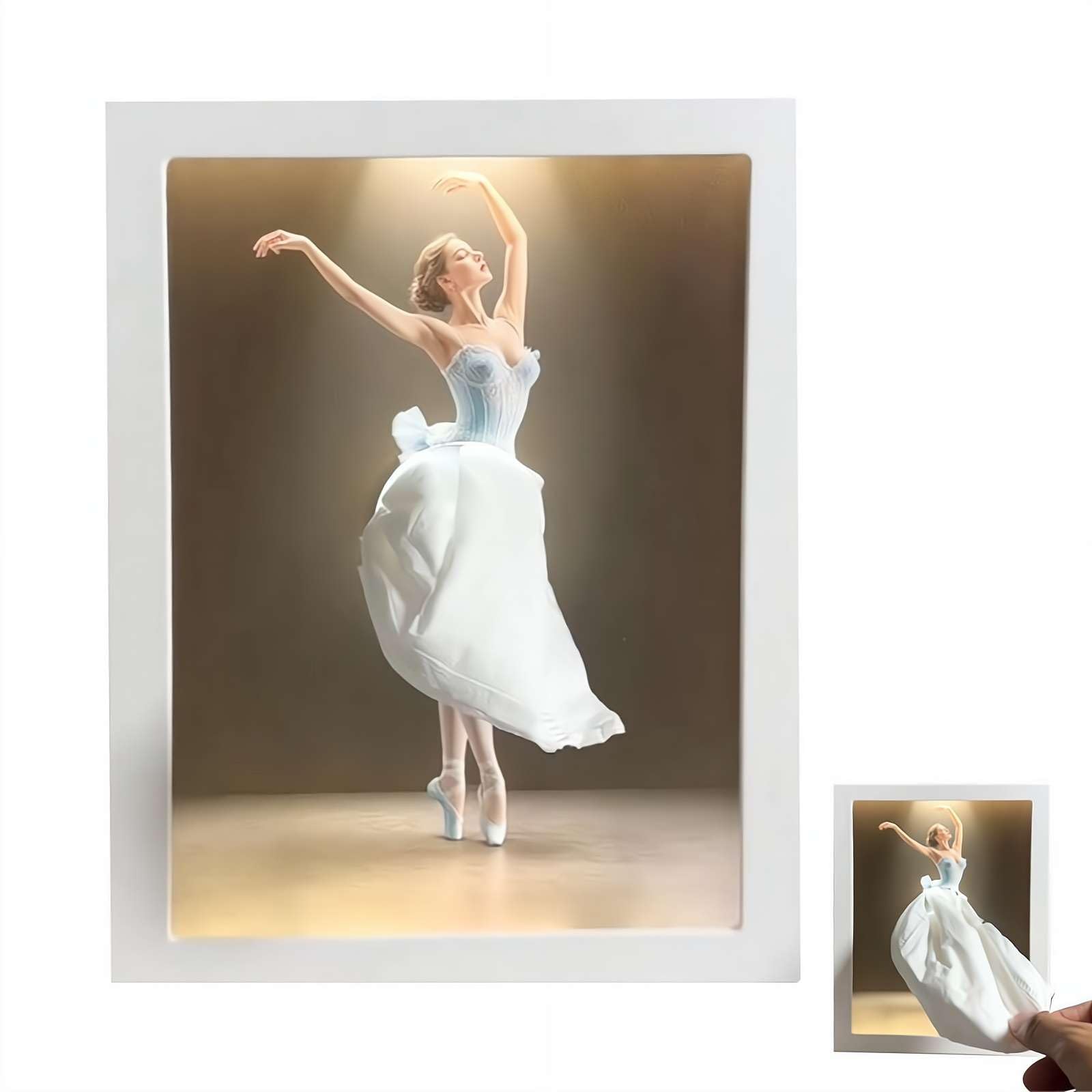 Interactive Ballet Dancer Tissue Box with Touch Light, Creative