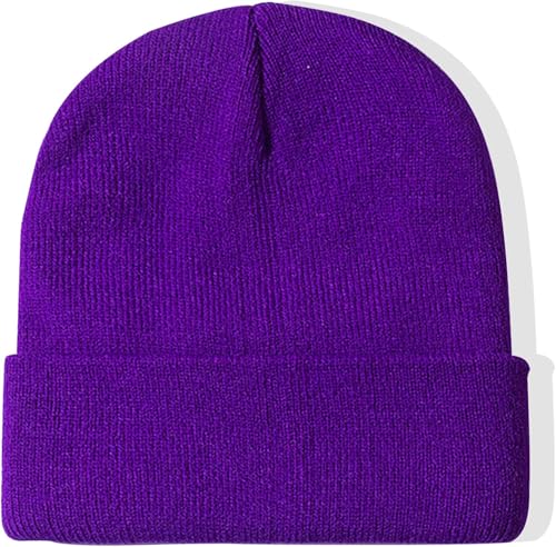Image of Rosoz Beanie for Men Women Cuffed Knit Hat Winter Beanies Skull Cap Unisex