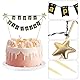 IOSPKKIO® 3 Stück Wimpelketten Happy Birthday Tortenstecker Set, Cake Topper Banner, Kuchendeko für Geburtstag, Schön Kuchentopper für Kuchen Dekoration - Mehrfarbig