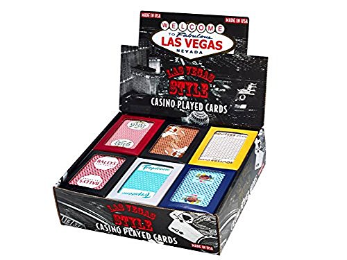 Las Vegas Style Casino Played Cards - Assorted Colors and Styles (1 Pack)