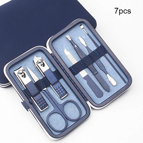 Nagelknipser Set 7-18 stücke Nagel Clipper Kit Professionelle Maniküre Set Edelstahl Nutikulbe Schere Truppers Pediküre Trimmwerkzeuge für Fußnägel und Fingernägel (Color : 7pcs)