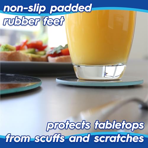 Harbour Housewares Rectangle Glass Placemats & Square Coasters Set - 30cm x 20cm - Black Marble - 12pc Tempered Heat-Resistant Non-Slip Rectangle Indoor Home Kitchen Table Plate Place Mat Mats Set - Cosy Home Interiors Harbour Housewares Rectangle Glass Placemats & Square Coasters Set - 30cm x 20cm - Black Marble - 12pc Tempered Heat-Resistant Non-Slip Rectangle Indoor Home Kitchen Table Plate Place Mat Mats Set - Image 4