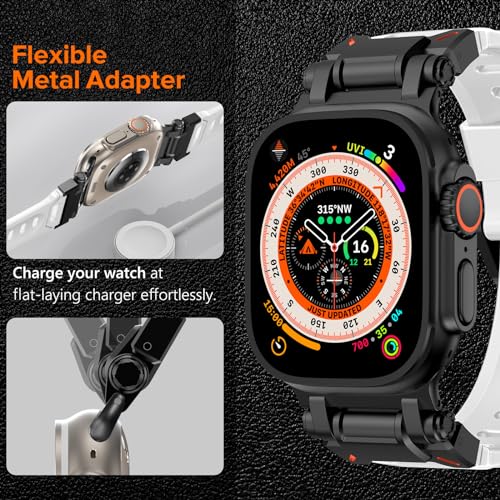 Image of KADES Rugged TPU Sport Band for Apple Watch Ultra 3 /2 /1 49mm, Metal Connectors for Apple Watch Series 11 /10 /SE3 46mm Series 9 /8 /SE2 /7 /6 /SE /5 /4 /3 /2 /1 45mm /44mm /42mm