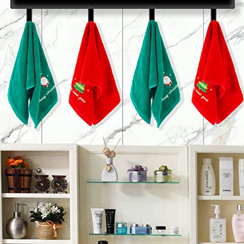 Lchkrep Christmas Hand Towels, 100% Cotton Soft Thicken Towel , (14X29 Inch 2 Pack), Hand Towel For Bathroom, Lovely Christmas Decorations Towel, Perfect Home Kitchen Gift (Green & Red) #TOP2