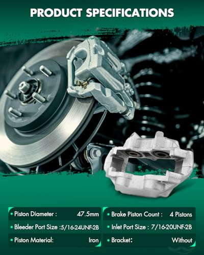 Image of SCITOO 187016 Front Right Disc Brake Caliper Fit For Chev For Corvette 1965-1982, 4 Pistons