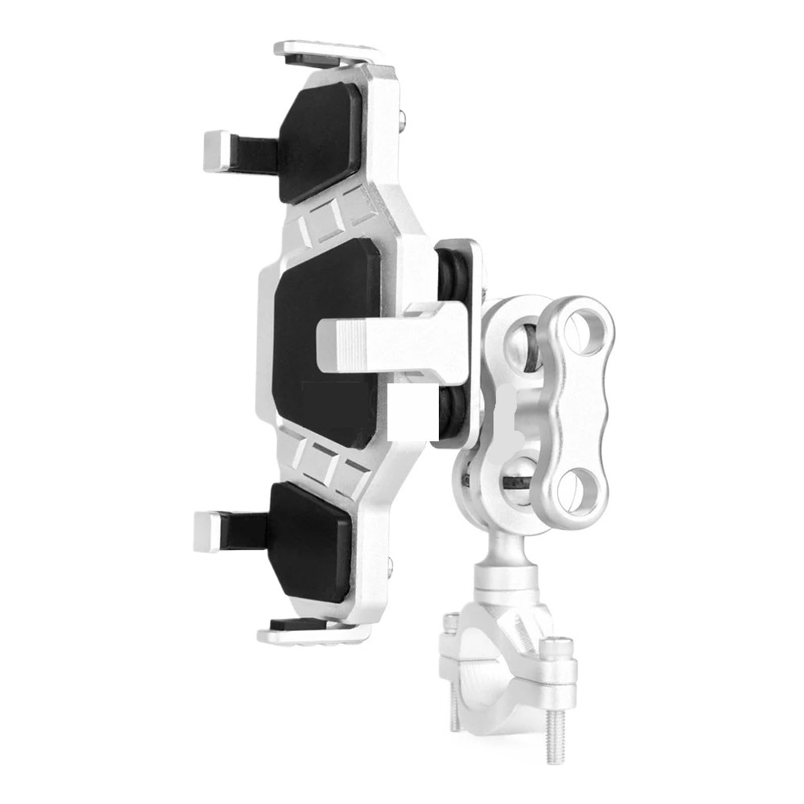 Support De Navigation pour TéLéPhone Support De Navigation pour Guidon De Vélo, Amortisseur(Silver)