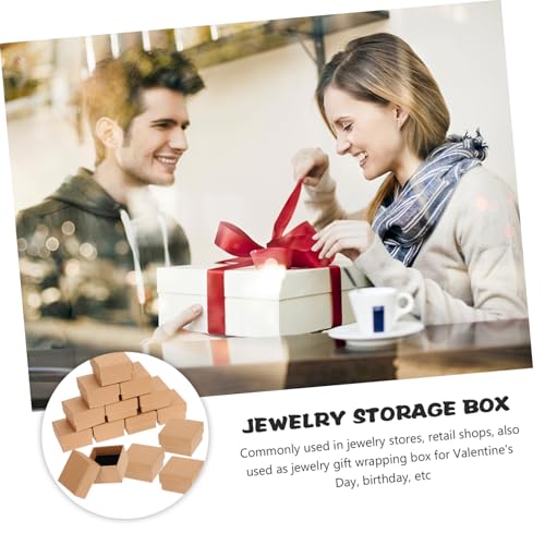 Boîtes à bijoux en carton marron pour collier et bague - 7
